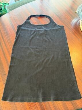 Carmakoma Black Cotton Jersey Halter Neck Long  Top Size L 18/20 Plus Athleisure
